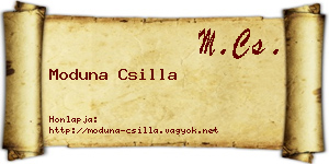 Moduna Csilla névjegykártya